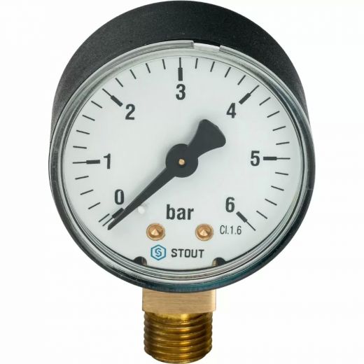 Манометр радиальный Stout (корпус ? 80 мм) SIM-0010-801015