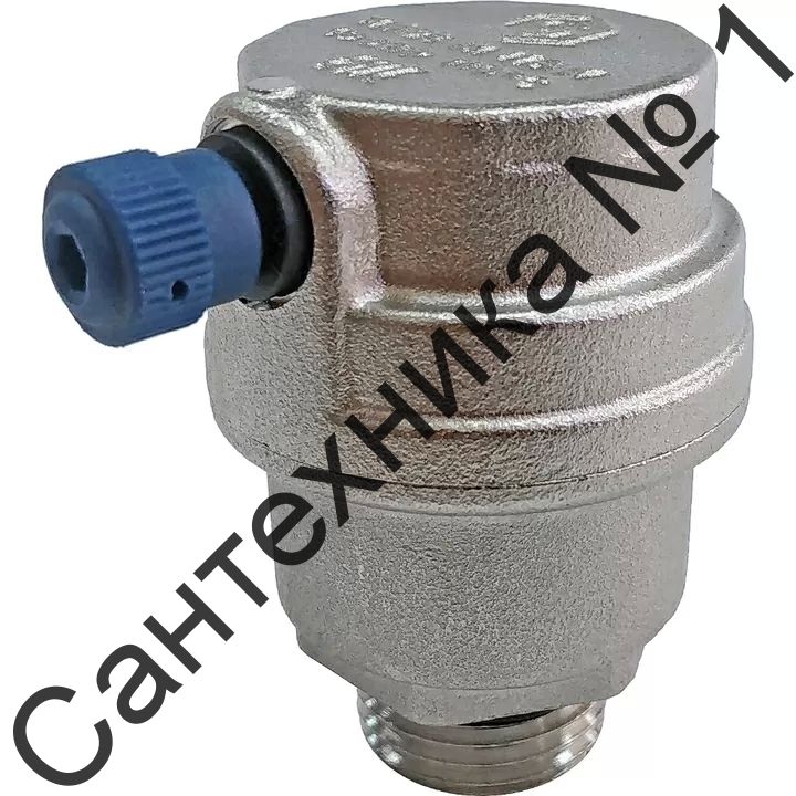 Воздухоотводчик автоматический с боковым выводом клапана Stout 1/2* (никель)