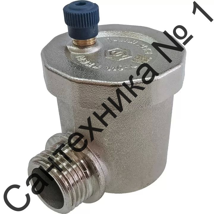 Воздухоотводчик автоматический угловой Stout 1/2* (никель)