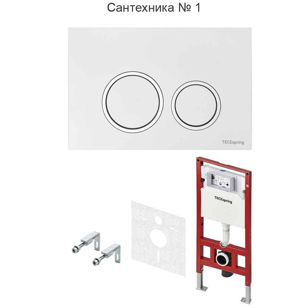 Инсталляция TECEspring для установки подвесного унитаза с панелью смыва TECEspring R панель смыва белая глянцевая S955103