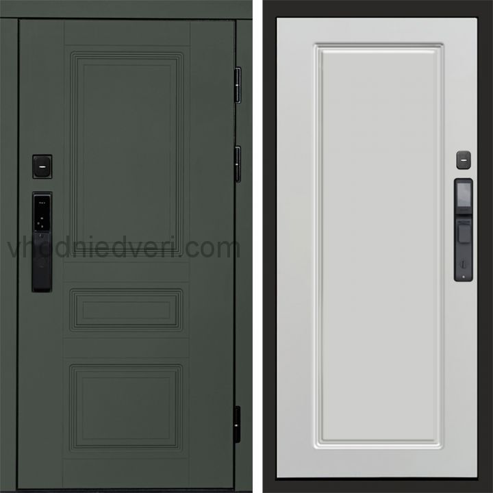 Входная дверь Termo-door ОРЕГОН GREEN с электрозамком - Гранд Белый софт
