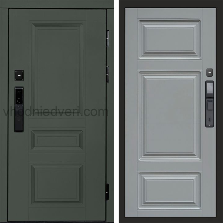 Входная дверь Termo-door ОРЕГОН GREEN с электрозамком - Лион Грей софт