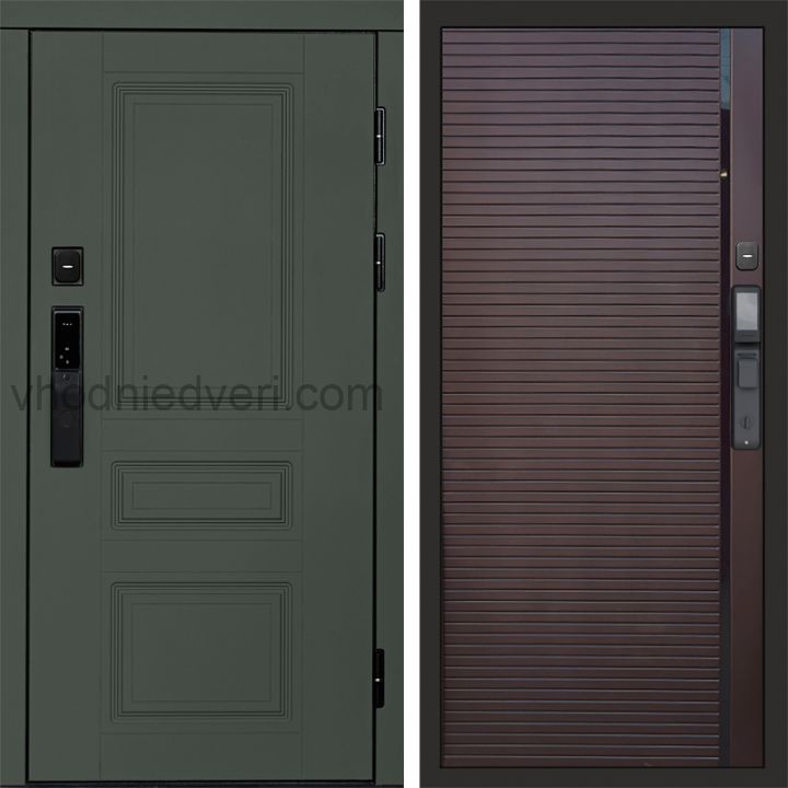 Входная дверь Termo-door ОРЕГОН GREEN с электрозамком - Porte Шоколад