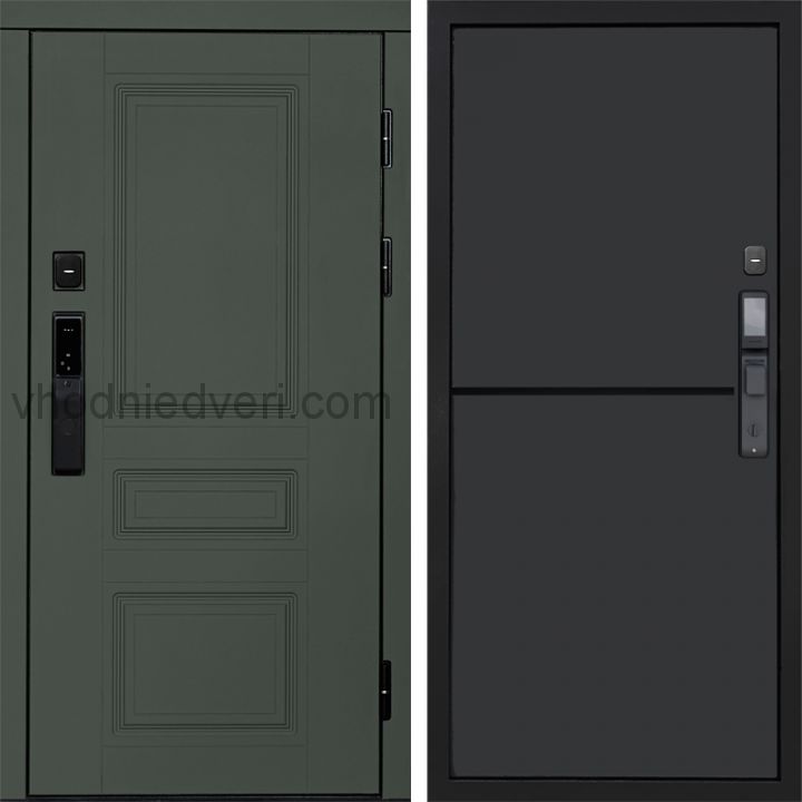 Входная дверь Termo-door ОРЕГОН GREEN с электрозамком - Нео Графит