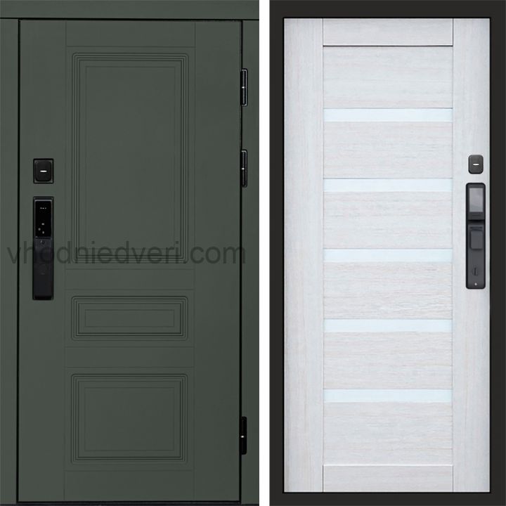 Входная дверь Termo-door ОРЕГОН GREEN с электрозамком - Царга Лиственница