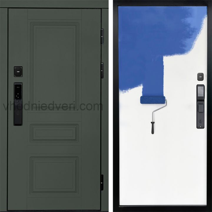 Входная дверь Termo-door ОРЕГОН GREEN с электрозамком - Грунт под покраску