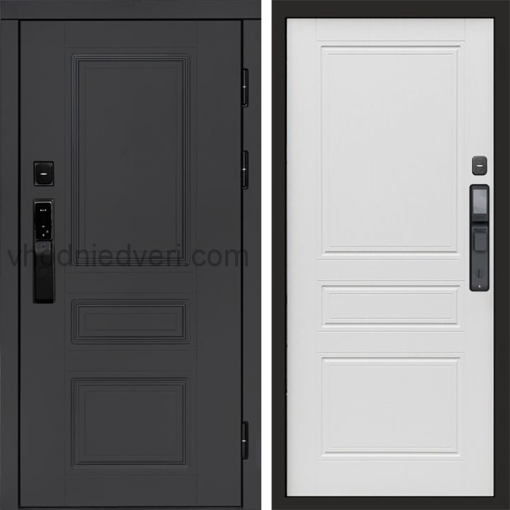 Входная дверь Termo-door ОРЕГОН ГРАФИТ с электрозамком - Классика Лиственница