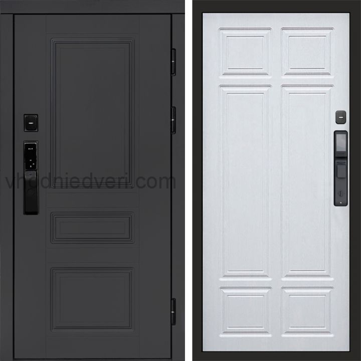 Входная дверь Termo-door ОРЕГОН ГРАФИТ с электрозамком - Лиственница премиум