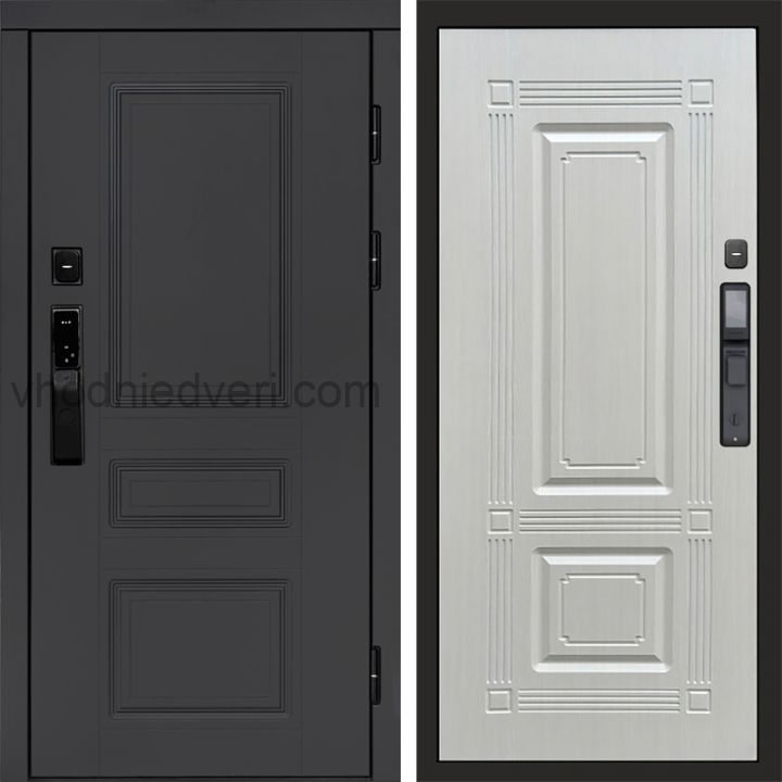 Входная дверь Termo-door ОРЕГОН ГРАФИТ с электрозамком - Мадрид Лиственница