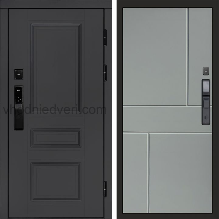 Входная дверь Termo-door ОРЕГОН ГРАФИТ с электрозамком - Горизонт Грей софт