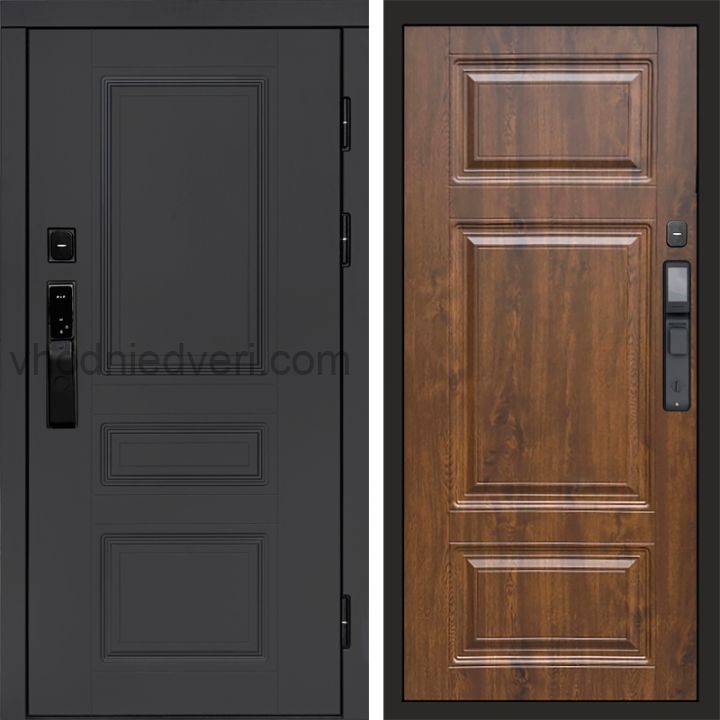 Входная дверь Termo-door ОРЕГОН ГРАФИТ с электрозамком - Лион Дуб