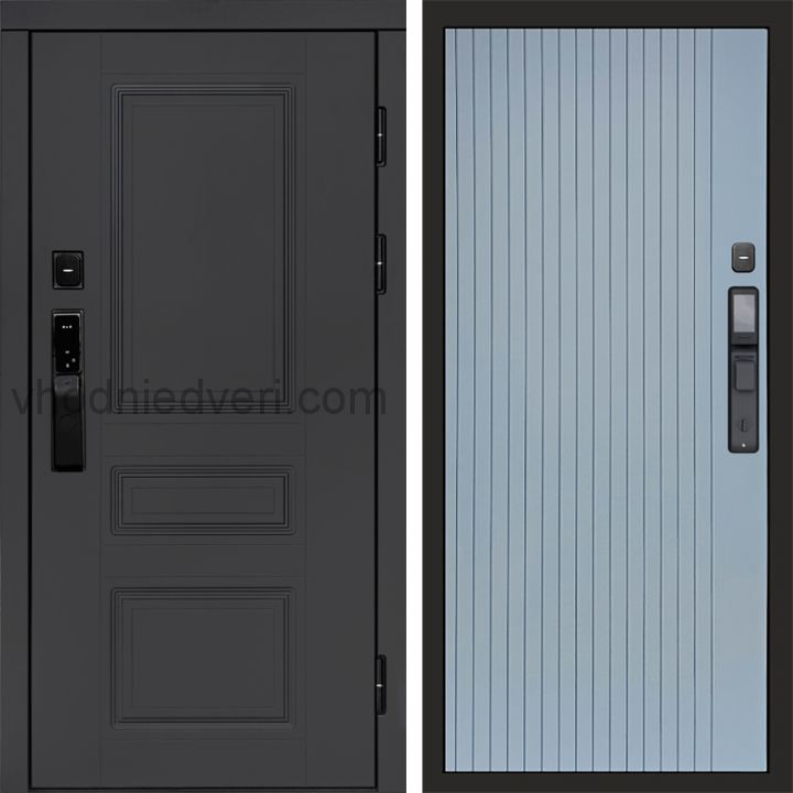 Входная дверь Termo-door ОРЕГОН ГРАФИТ с электрозамком - Flat Грей софт