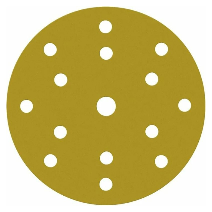 Sandwox Gold Шлифовальный диск на бумажной основе, оксид алюминия, 15 отверстий, Р500, 150мм., в упаковке 100шт.