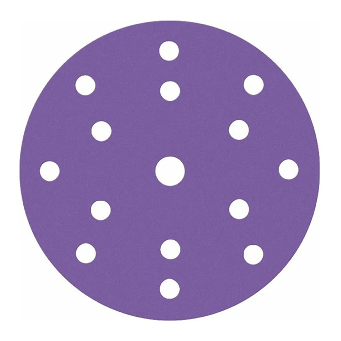Sandwox Purple Диск на пленочной основе, циркониевый корунд, 15 отверстий, Р60, 150мм., в упаковке 50шт.