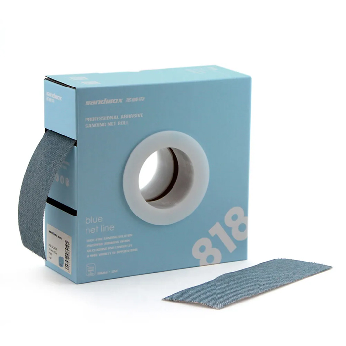 Sandwox Blue Net Шлифовальный рулон на сетчатой основе, оксид алюминия, 70мм. x 12м., Р240, липучка