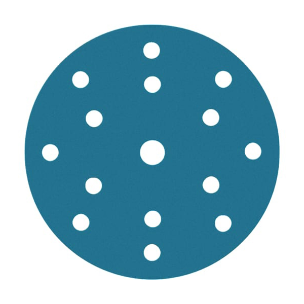 Sandwox Blue Ceramic Шлифовальный диск на бумажной основе, 15 отверстий, Р40, 150мм., в упаковке 50шт.