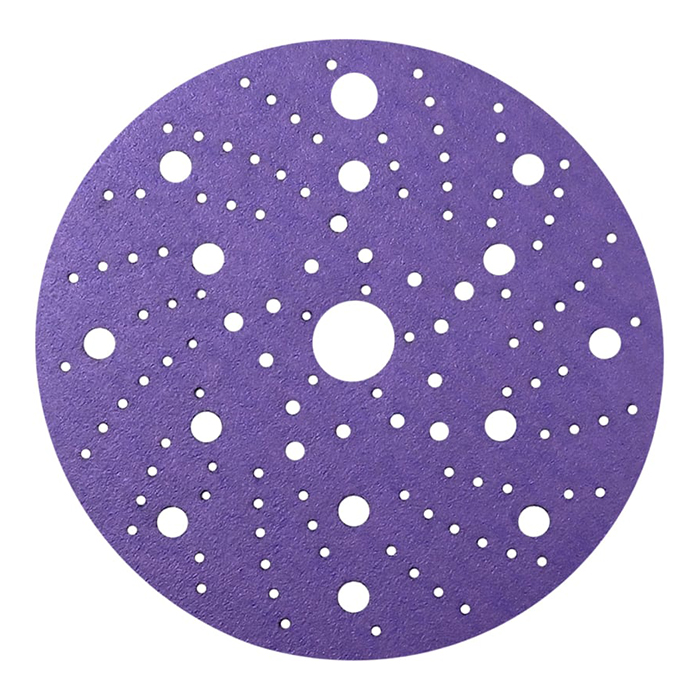Sandwox Purple Диск на пленочной основе, циркониевый корунд, Multi holes, Р240, 150мм., в упаковке 100шт.