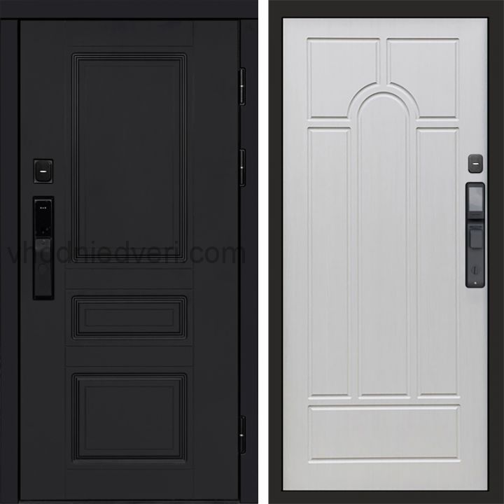 Входная дверь Termo-door ОРЕГОН BLACK с электрозамком - Арка Лиственница