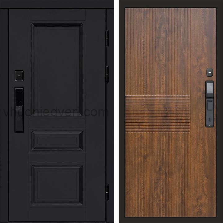 Входная дверь Termo-door ОРЕГОН BLACK с электрозамком - Мастино Дуб