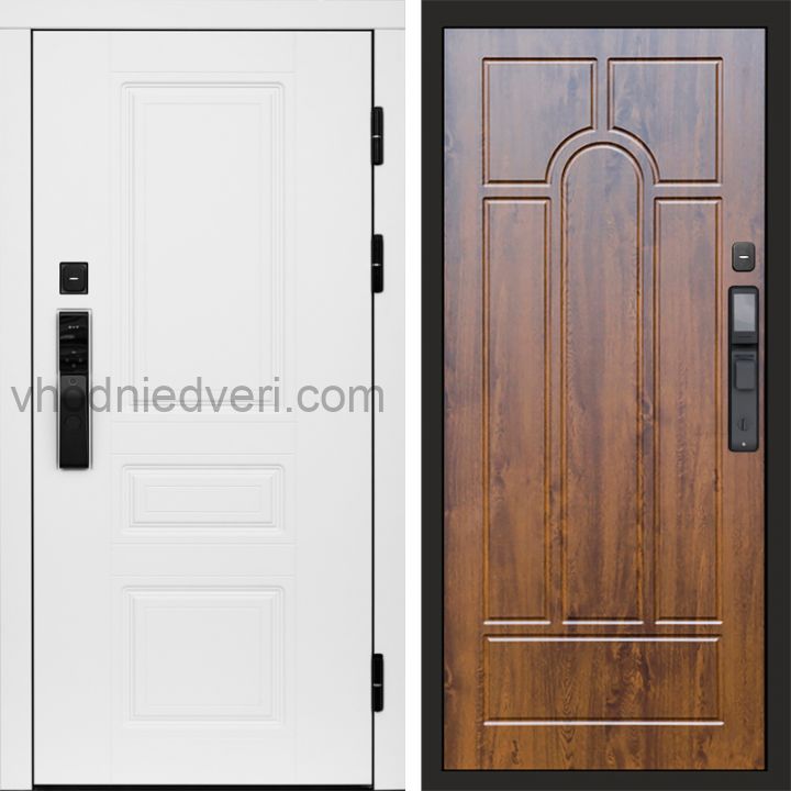 Входная дверь Termo-door ОРЕГОН WHITE с электрозамком - Арка Дуб