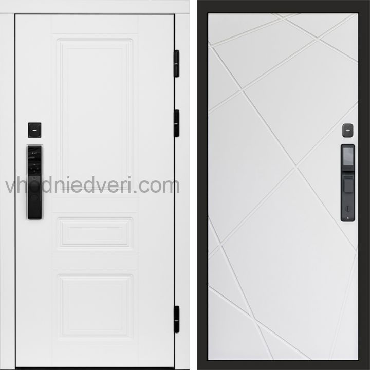 Входная дверь Termo-door ОРЕГОН WHITE с электрозамком - Лучи Белый