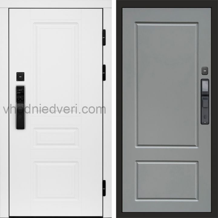 Входная дверь Termo-door ОРЕГОН WHITE с электрозамком - Марсель Грей софт