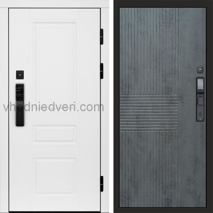 Входная дверь Termo-door ОРЕГОН WHITE с электрозамком - Мастино Бетон темный