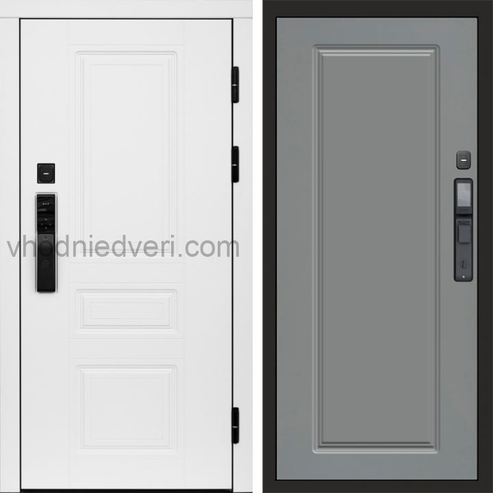 Входная дверь Termo-door ОРЕГОН WHITE с электрозамком - Гранд Грей софт