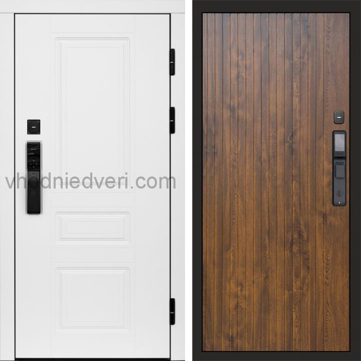 Входная дверь Termo-door ОРЕГОН WHITE с электрозамком - Flat Дуб