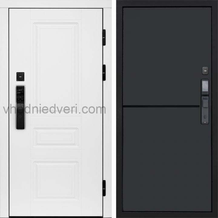 Входная дверь Termo-door ОРЕГОН WHITE с электрозамком - Нео Графит