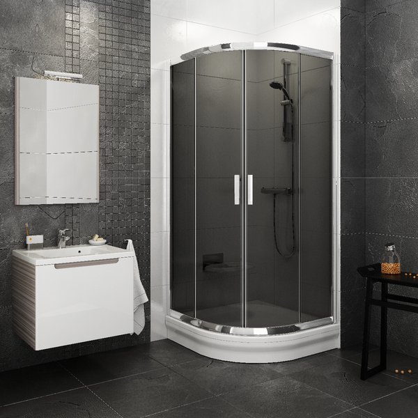 Изображение Душевой уголок Ravak Blix BLCP4 полукруглый 90х90 см