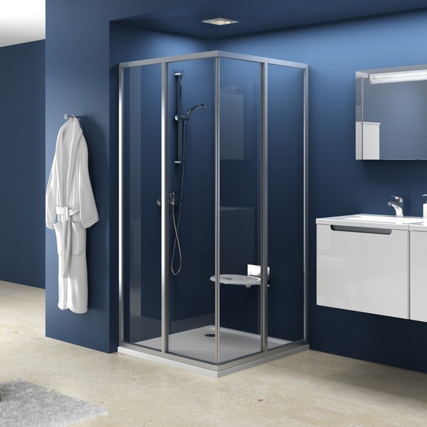 Изображение Открытый душевой уголок без крыши Ravak Supernova SRV2-S хром 80х80 см