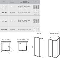 Открытый душевой уголок без крыши Ravak Supernova SRV2-S хром 75х90 см схема 2