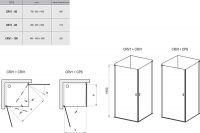 Душевой уголок Ravak Chrome CRV1 100х90 см схема 2