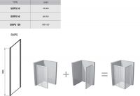 Душевой уголок Ravak Smartline SMSD2 + SMPS 80х120 см схема 2