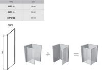 Душевой уголок Ravak Smartline SMSD2 + SMPS 100х120 см схема 2