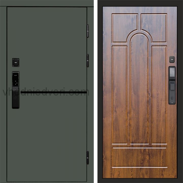 Входная дверь Termo-door ТРЕНД GREEN с электрозамком - Арка Дуб
