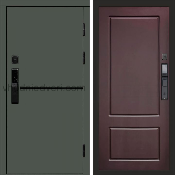 Входная дверь Termo-door ТРЕНД GREEN с электрозамком - Марсель Шоколад