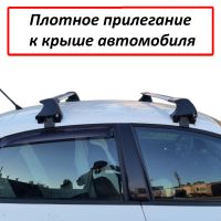 Багажник на крышу Volkswagen Polo V (2010-2019), ED Tana, с замком, серебристые крыловидные дуги