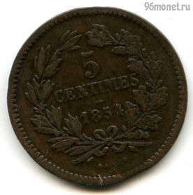 Люксембург 5 сантимов 1854