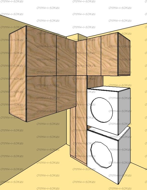 Шкафы в ванную комнату Рома (140х60х215)