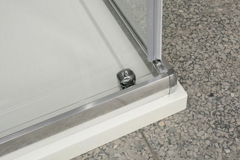 Душевой уголок Belbagno Uno AH прозрачное стекло хром 110х80 см ФОТО