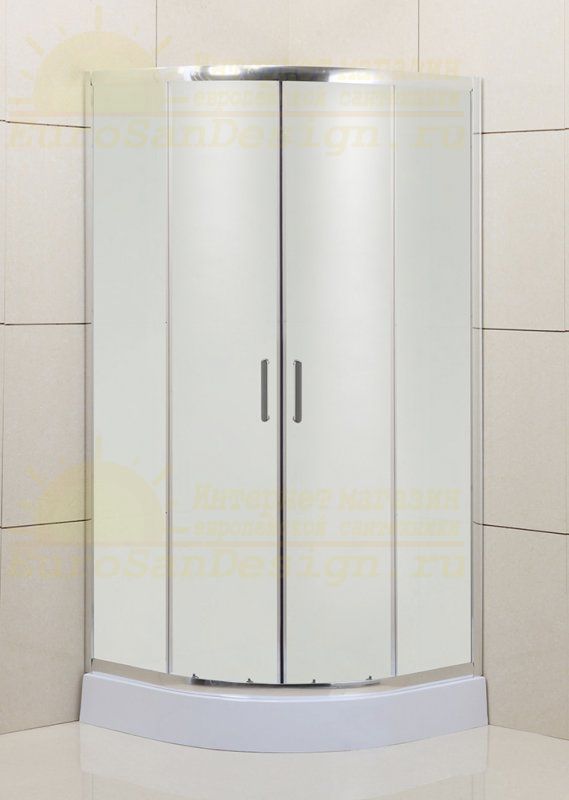 Душевой уголок Belbagno Uno-195 R прозрачное стекло, профиль хром 95х95 см ФОТО