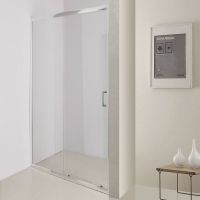 Душевой уголок в нишу Belbagno Uno-195 BF профиль хром 130 см схема 1