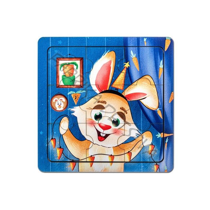 Пазл «Морковный праздник», 9 деталей