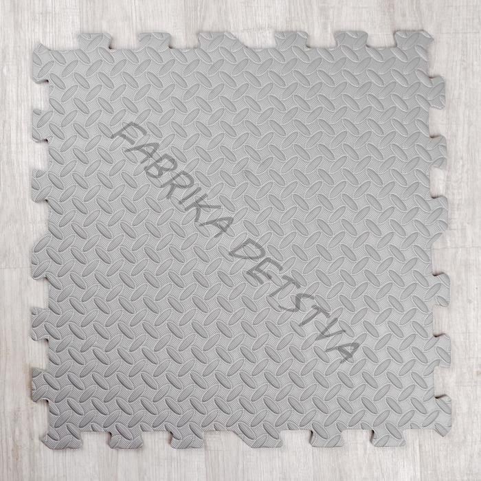 Развивающий коврик - пазл «Серый» 60x60x1 см