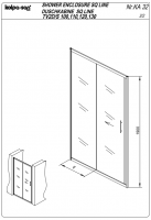 Дверь для душа в нишу Kolpa-San SQ LINE TV2D/S 130 см схема 3