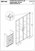 Душевая дверь в нишу Kolpa-San SQ LINE TV4D/S 150 см схема 3