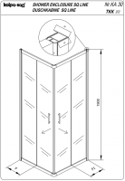 Прямоугольная душевая кабина Kolpa-San SQ LINE TKK 100х80 см схема 3