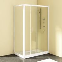 Душевая кабина Kolpa-San SQ LINE TV2D/S + SQ LINE TS без крыши 100х80 см схема 1